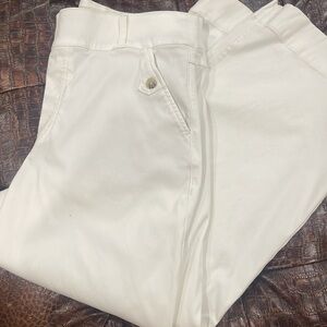 Stretch Twill Cropped Wide Leg Pant